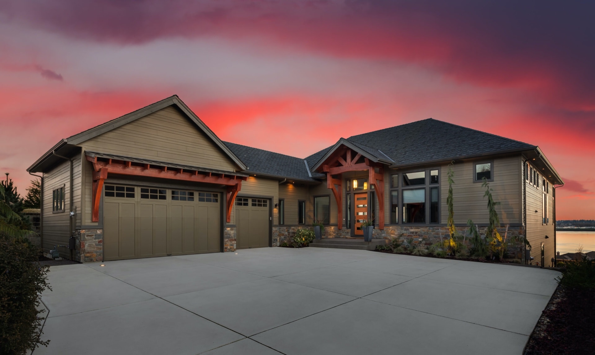 A craftsman home at sunset, the kind of property Buy Wise inspects across Sonoma County