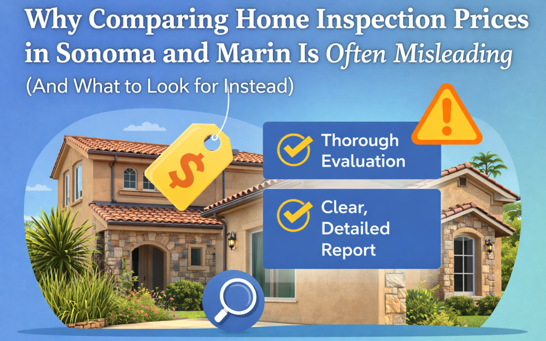 Why Comparing Home Inspection Prices in Sonoma and Marin Is Often Misleading (And What to Look for Instead)