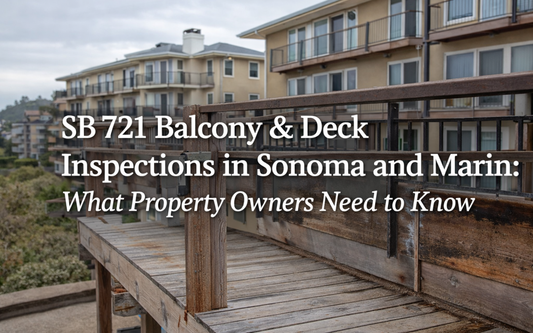 SB 721 Balcony & Deck Inspections in Sonoma and Marin: What Property Owners Need to Know